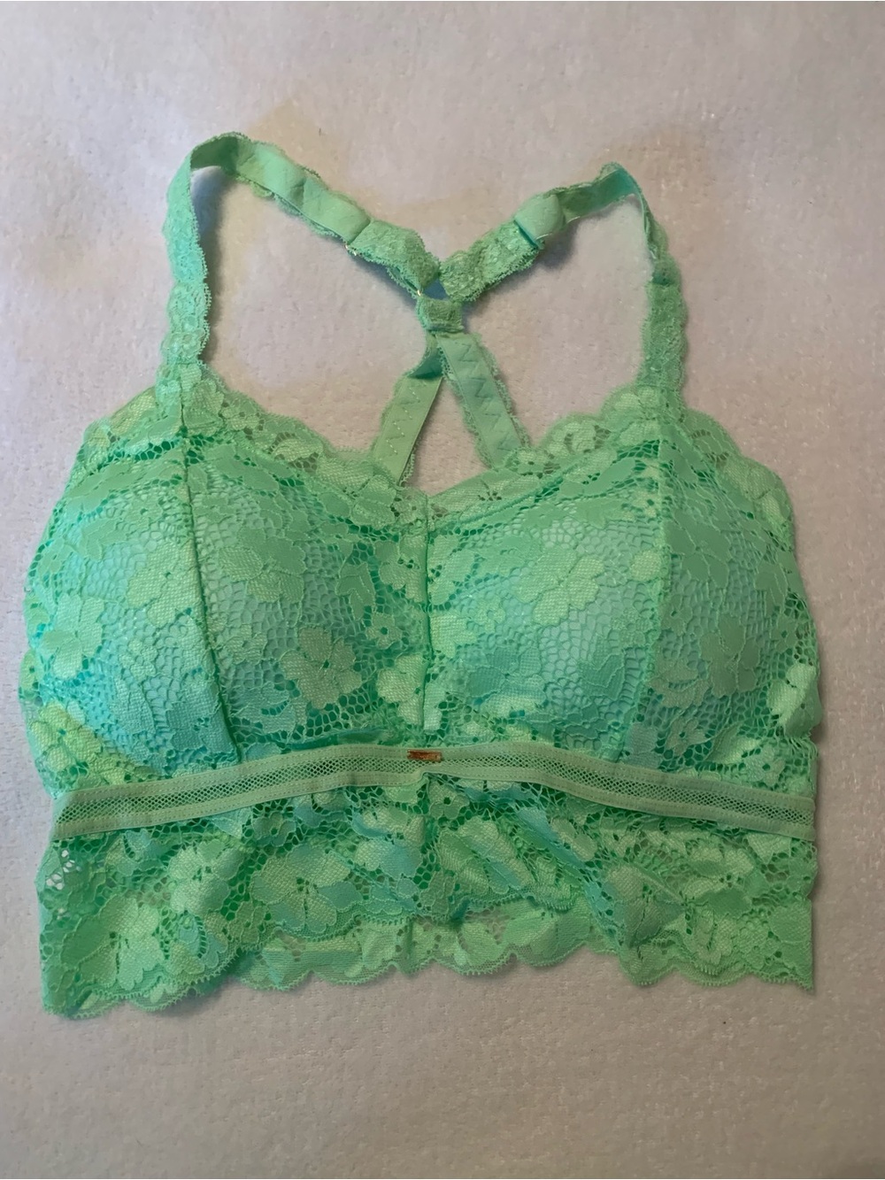 Sexy JadyK Juliette Lace Bralette Pistachio Green Size 1X-2X